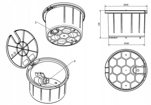 Studzienka poboru wody z zaworem 3/4" na Arena.pl