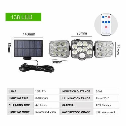 Ścienna Lampa Solarna Ssl-138 Pilot, Czujnik Ruchu I Zmierzchu na Arena.pl