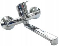 BATERIA KUCHENNA ŚCIENNA UMYWALKOWA OBROTOWA DŁUGA WYLEWKA KRAN DO KUCHNI