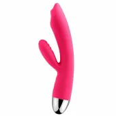 svakom trysta rabbit plum red - dwusilnikowy model silikonowy wodoodporny