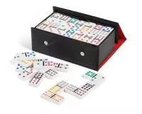 Domino kolorowe 91 klocków w etui