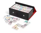 Domino kolorowe 91 klocków w etui