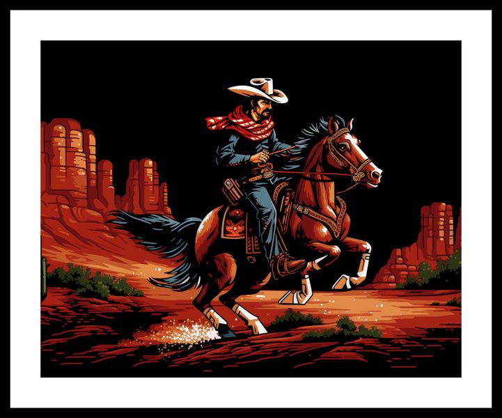 Plakat 50x40cm Galop przez Prerię zdjęcie 3