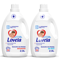 Lovela Baby hipoalergiczny płyn prania białego mleczko dla dzieci 2,9 L x2