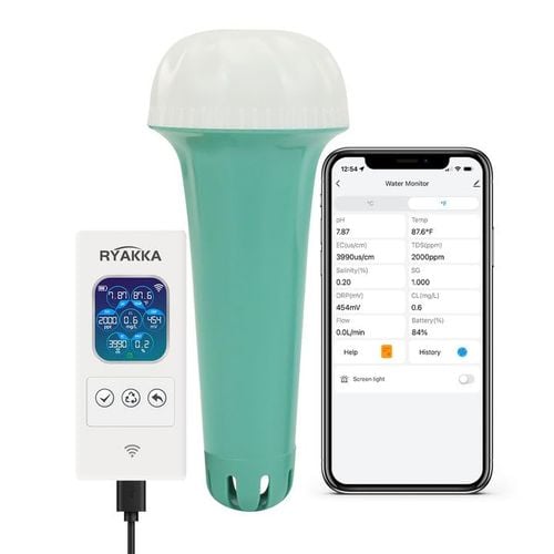 UŻYWANE Miernik jakości wody RA-YCM tester 7w1: Cl pH sól temp ORP EC TDS na Arena.pl