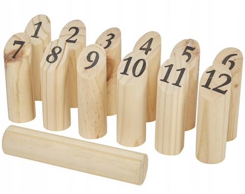 KUBB Towarzyska Gra Skandynawskie KRĘGLE z drewna szwedzka zabawa ZBIJAK 3+ na Arena.pl