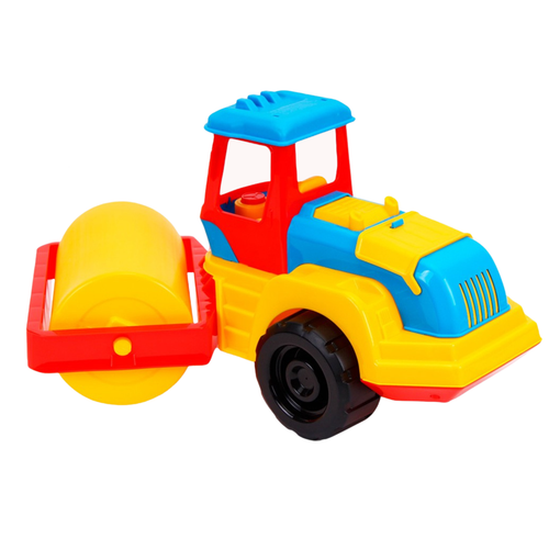 CIĄGNIK Z WALCEM POJAZD BUDOWLANY DUŻE KOŁA RUCHOME ELEMENTY BUDOWA 8010 na Arena.pl