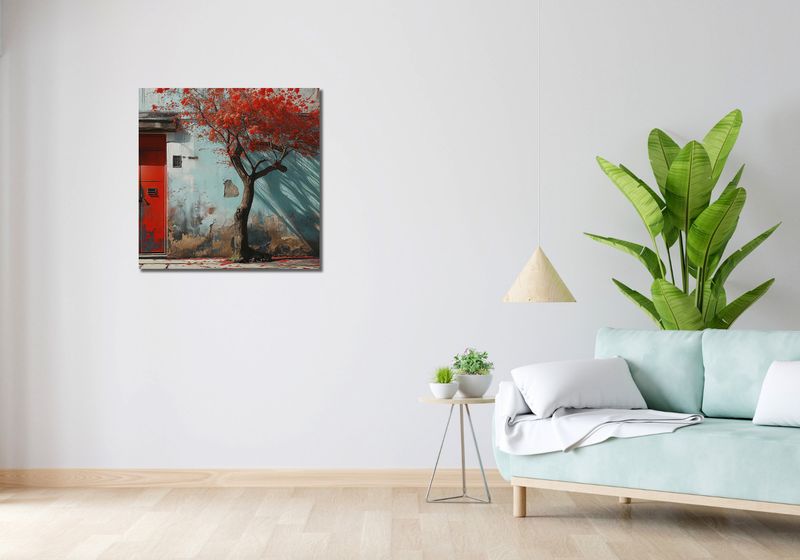 Obraz 70x70cm Widok Na Dawne zdjęcie 2