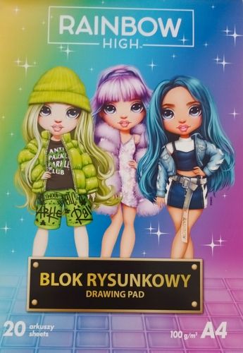 blok rysunkowy a4/20k rainbow high 100g a'10 2987 na Arena.pl