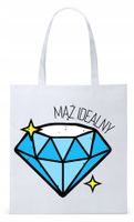 Dla Chłopaka Męża Prezent Torba Eco Biała Shopper Z Nadrukiem Ze Zdjęciem
