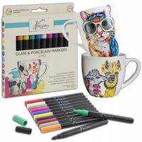 Pisaki Do Szkła Porcelany Ceramiki Zdobienia Malowania Dekorowania 12 sztuk