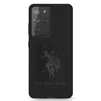 us polo ushcs21lslhrtbk s21 ultra g998czarny/black silicone on tone