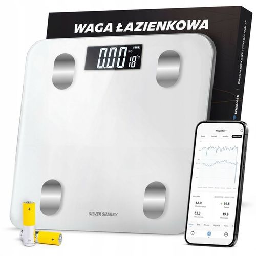 WAGA ŁAZIENKOWA ANALITYCZNA ELEKTRONICZNA SMART+ APLIKACJA PO POLSKU na Arena.pl