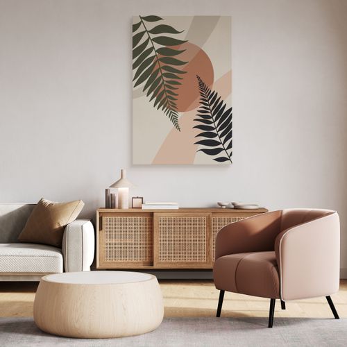 Obraz Do Salonu Liście Palmowe Natura Zachód Słońca Boho 30cm x 40cm na Arena.pl