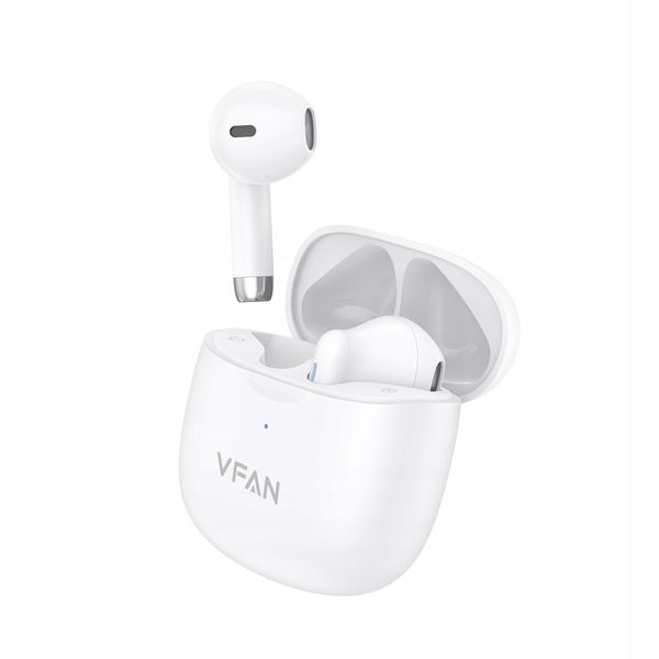 SŁUCHAWKI BEZPRZEWODOWE DOUSZNE BLUETOOTH 5.3 VFAN T06 BIAŁE zdjęcie 6