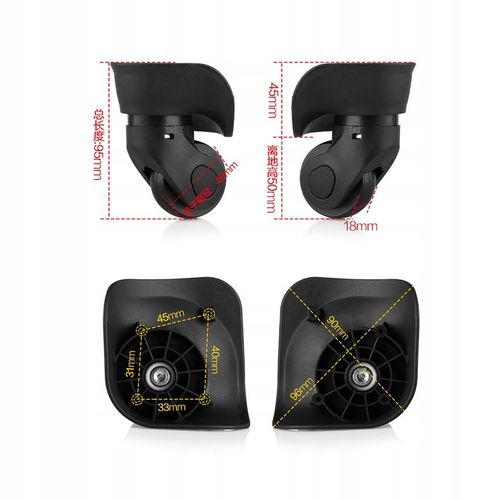 2 SZT. OBROTOWE KÓŁKA DO WYMIANY BAGAŻU DO WALIZKI PODRÓŻNEJ na Arena.pl