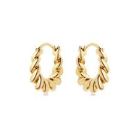 kolczyki ze stali szlachetnej platerowane 14k złotem kst3037