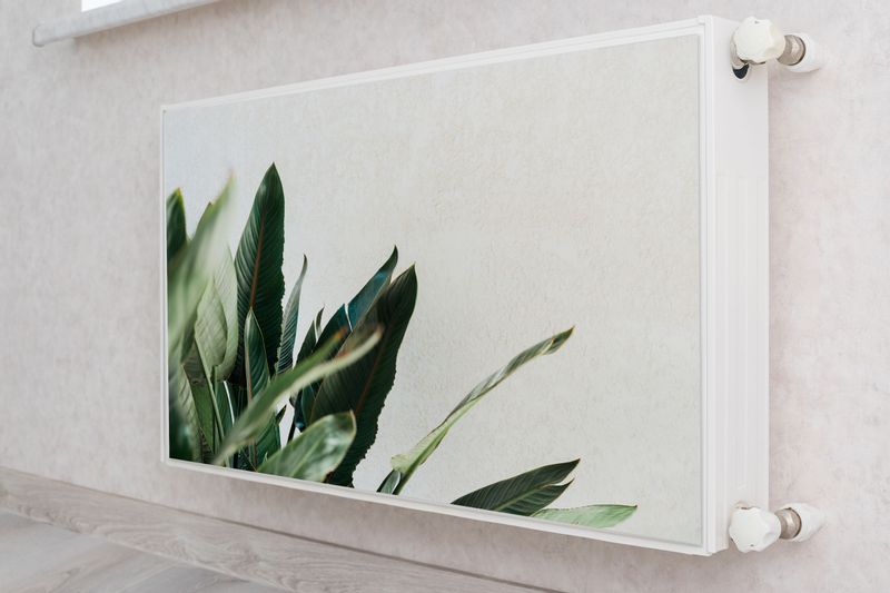 Mata MAGNETYCZNA Na Grzejnik Liście Beton Dekoracja 100cm x 60cm zdjęcie 4