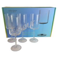 Kieliszki do Wina Szampana Szklane 375 ml 4 Szt.