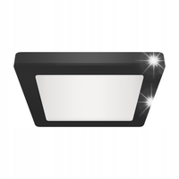 PLAFON LAMPA SUFITOWA IDEUS STRUHM OLGA 04410 KWADRATOWY 6500K CZARNY BIAŁY