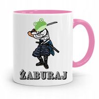 Kubek Różowy Śmieszny Zabawny Żaburaj Samuraj Z Nadrukiem Ze Zdjęciem