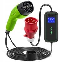Przenośna ładowarka do samochodu EV 2w1 Typ2 11kW 5PIN LCD 3fazy Wallbox 5m