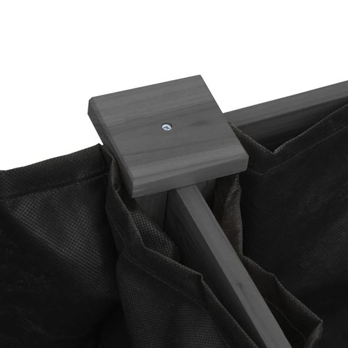 Kwietnik z wyściółką, szary, 203x53x76 cm, lite drewno jodłowe na Arena.pl