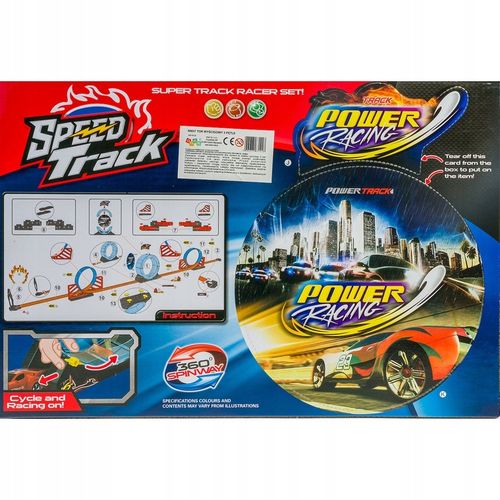 Tor wyścigowy 3 pętle dla samochodzików autka 269 cm 3+ na Arena.pl