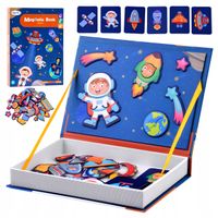 Klocki Magnetyczne Układanka Edukacyjna Kosmos Książka Do Zabawy 3+ Puzzle