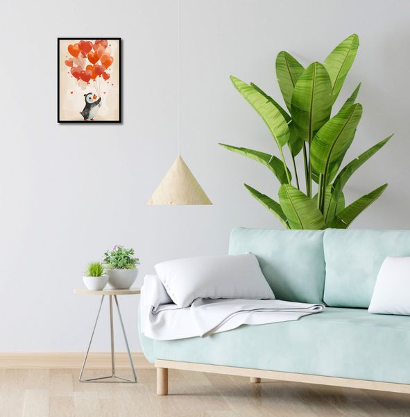 Plakat 30x40cm Pingwinek z Balonami zdjęcie 4
