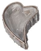 DONICZKA OSŁONKA DREWNIANA SERCE SZARA DONICZKI