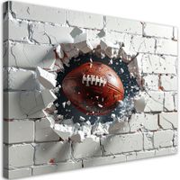 Obraz do pokoju nastolatka dziecka, Piłka do rugby przebijająca