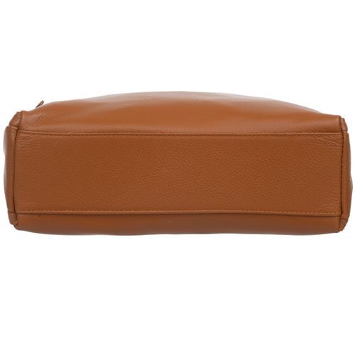 VERA PELLE torebka damska skórzana shopper z paskiem na ramię V514 beżowa na Arena.pl