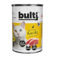 KARMA MOKRA DLA KOTA BULTI Puszka mielonka z kaczką 400g