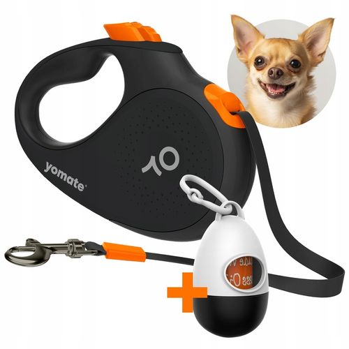 LEKKA i WYGODNA SMYCZ AUTOMATYCZNA dla MAŁEGO PSA / BLOKADA ZWIJANA TAŚMA na Arena.pl