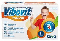 VIBOVIT Junior WITAMINY dla dzieci smak truskawkowy 30 saszetek
