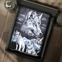 Gruby Koc Akrylowy 160X210 Wilk 18786