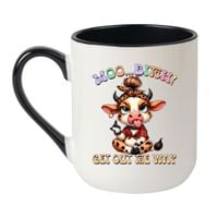 MOO... BITCH! Wzór - Elegant Biało-Czarny 330 ml