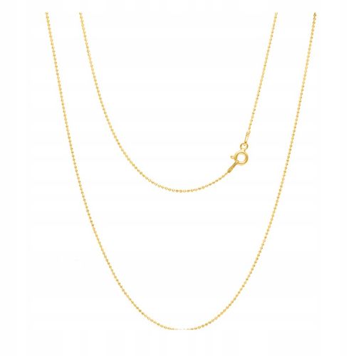 Łańcuszek Srebro pr 925 Złote Kuleczki Naszyjnik dla Dzieci Prezent | 50 cm na Arena.pl