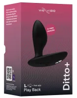 we-vibe ditto+ satin black zdalnie sterowany korek silikonowy bluetooth