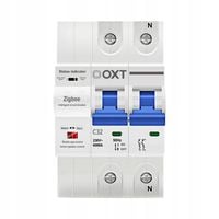 Inteligentny Bezpiecznik C 32A 2P 54mm DIN ZigBee TUYA Smart Life OXT