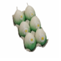 świeca jajko 45/60 mm  stokrotki  6 szt.  J4560KWI