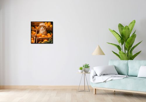 Plakat 50x50cm Kot w Pomarańczach na Arena.pl