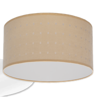 Lampa sufitowa plafon natynkowy beżowy oprawa z abażurem i kloszem 30 cm