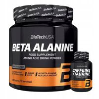 BIOTECH BETA ALANINE 300 g + GRATIS BIOTECH CAFFEINE+TAURINE 60 kaps