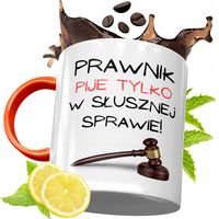 Kubek Pomarańczowy Dla Prawnika Prezent Z Nadrukiem Ze Zdjęciem
