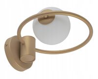 Lampa ścienna, kinkiet złoty okrągły do salonu sypialni przedpokoju AQUA 1