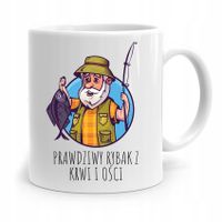 Kubek Prezent Wędkarza Rybaka Prawdziwy Rybak Z Nadrukiem Ze Zdjęciem