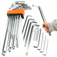 KLUCZE IMBUSOWE HEX DŁUGIE IMBUS 2-19 ZESTAW 13SZT Z KULKĄ MOCNE TIR DUŻE