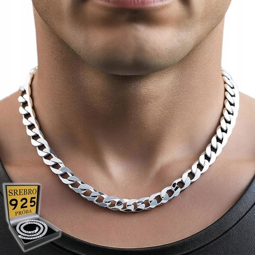 Elegancki Łańcuszek Srebrny Męski Pancerka Kubański SREBRO 925 Diamentowany na Arena.pl